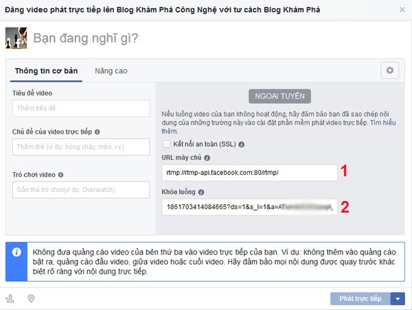 Hướng dẫn chi tiết cách phát video trực tiếp trên Facebook cá nhân