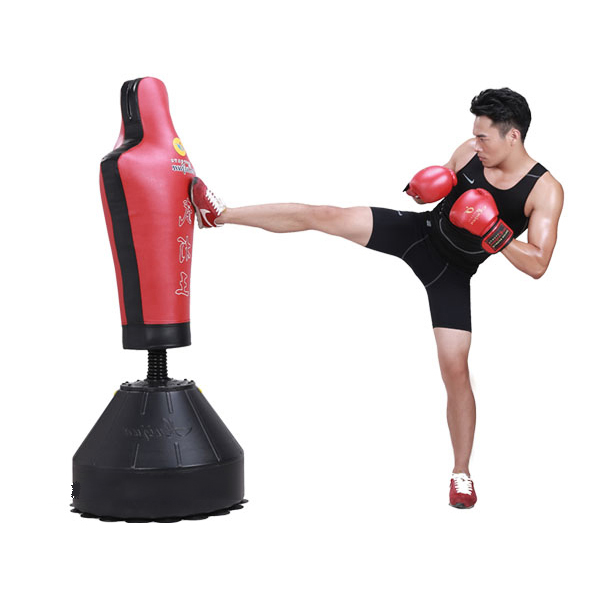 Dụng cụ boxing tập võ thuật hình nhân silicon bao trụ đấm